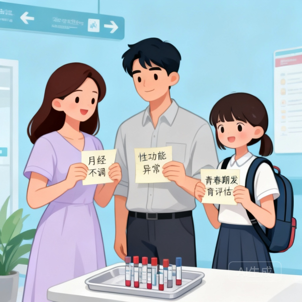 性激素六项检查 项目图：性激素六项检查的各项项目展示