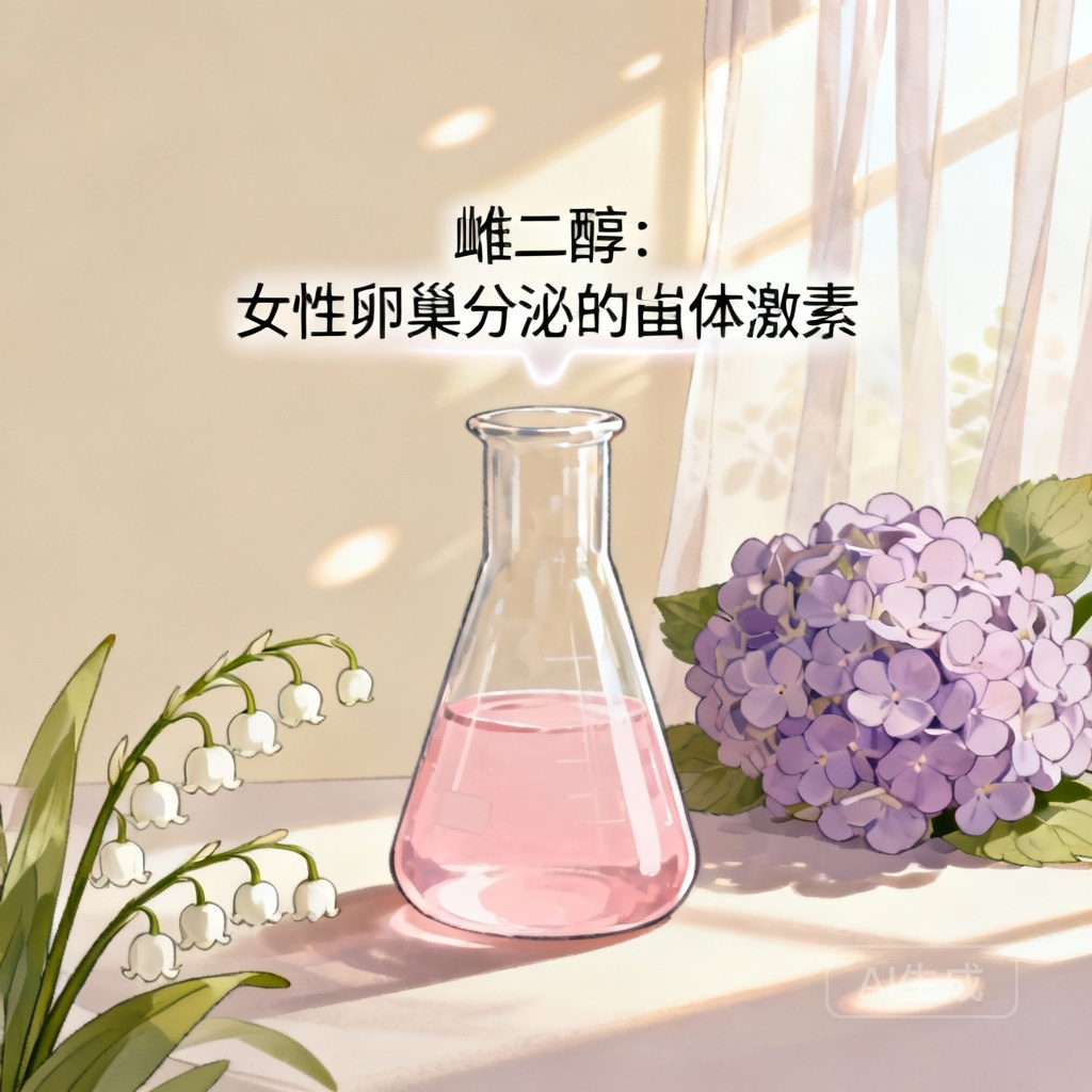 雌二醇生理周期变化图：女性生理周期中雌二醇水平的变化