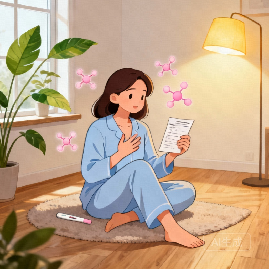 月经提前原因 内分泌失调场景图：长期精神压力下女性内分泌失调导致月经提前