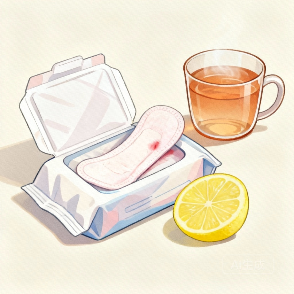 月经血凝块 健康管理场景图：女性使用健康管理APP