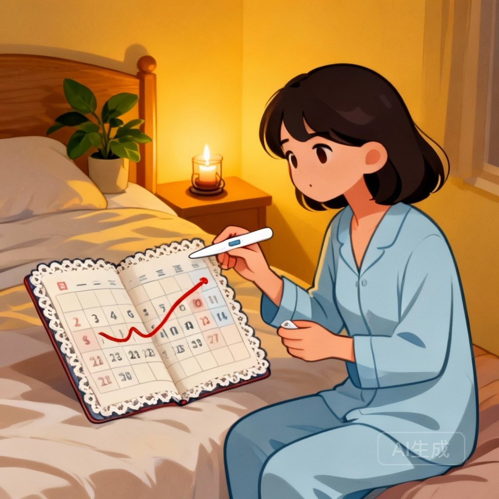 女性健康记录软件界面图:计算月经周期波动