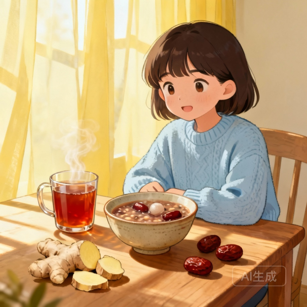 痛经调理 女性健康场景图：女性痛经困扰画面