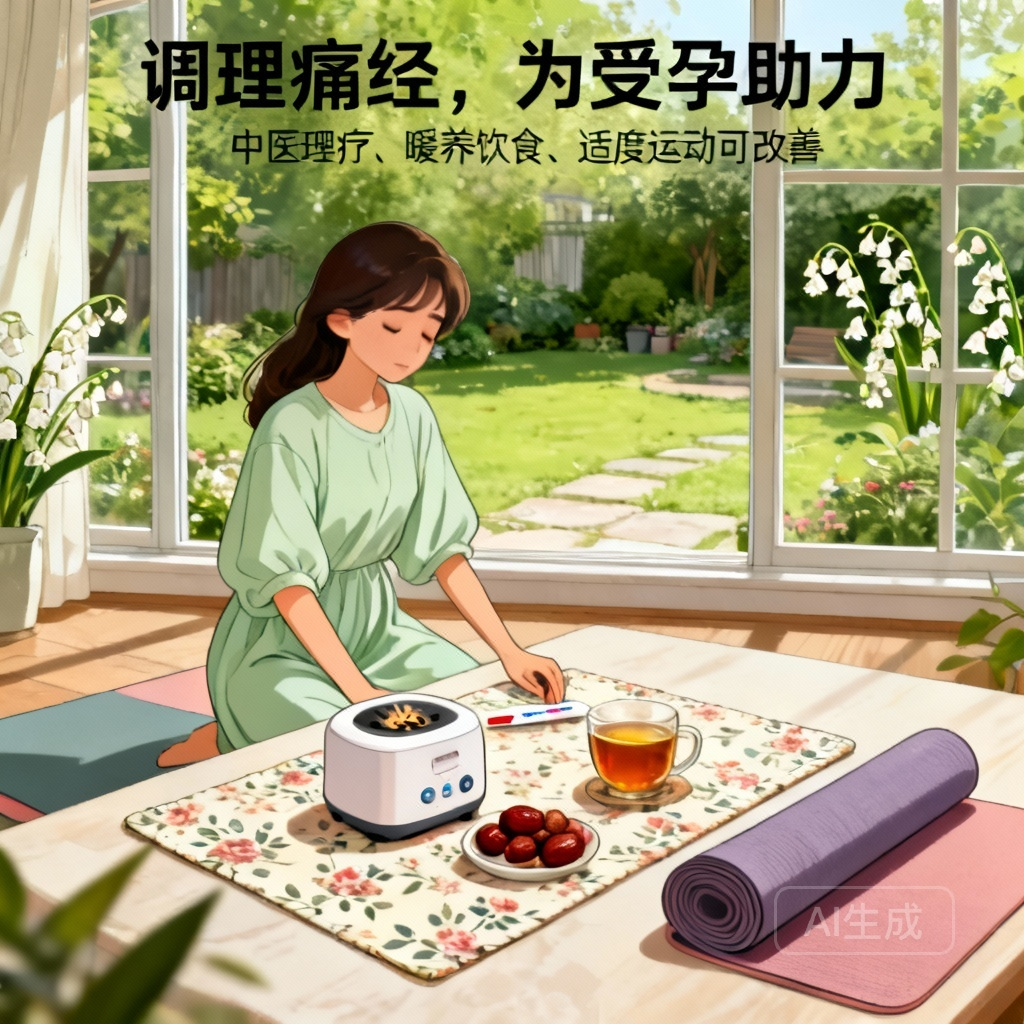 检测痛经影响受孕的工具图:B超和腹腔镜等