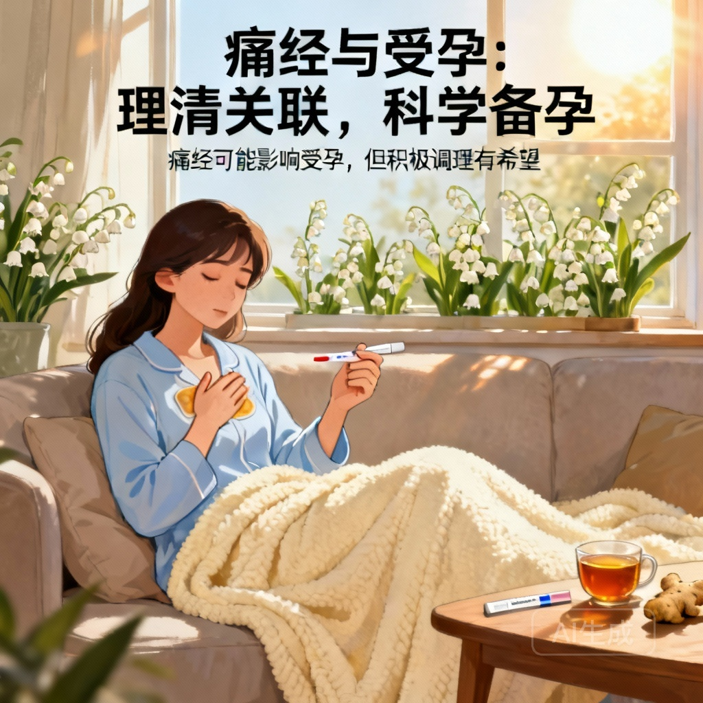 痛经与受孕关系场景图:备孕女性疑惑痛经是否影响受孕