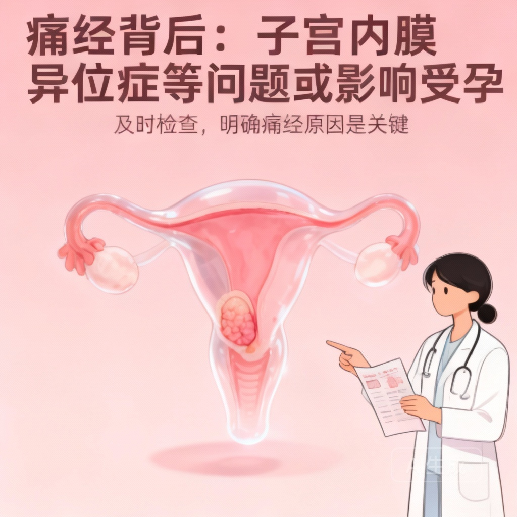 痛经类型及影响受孕情况图:原发性和继发性痛经对比