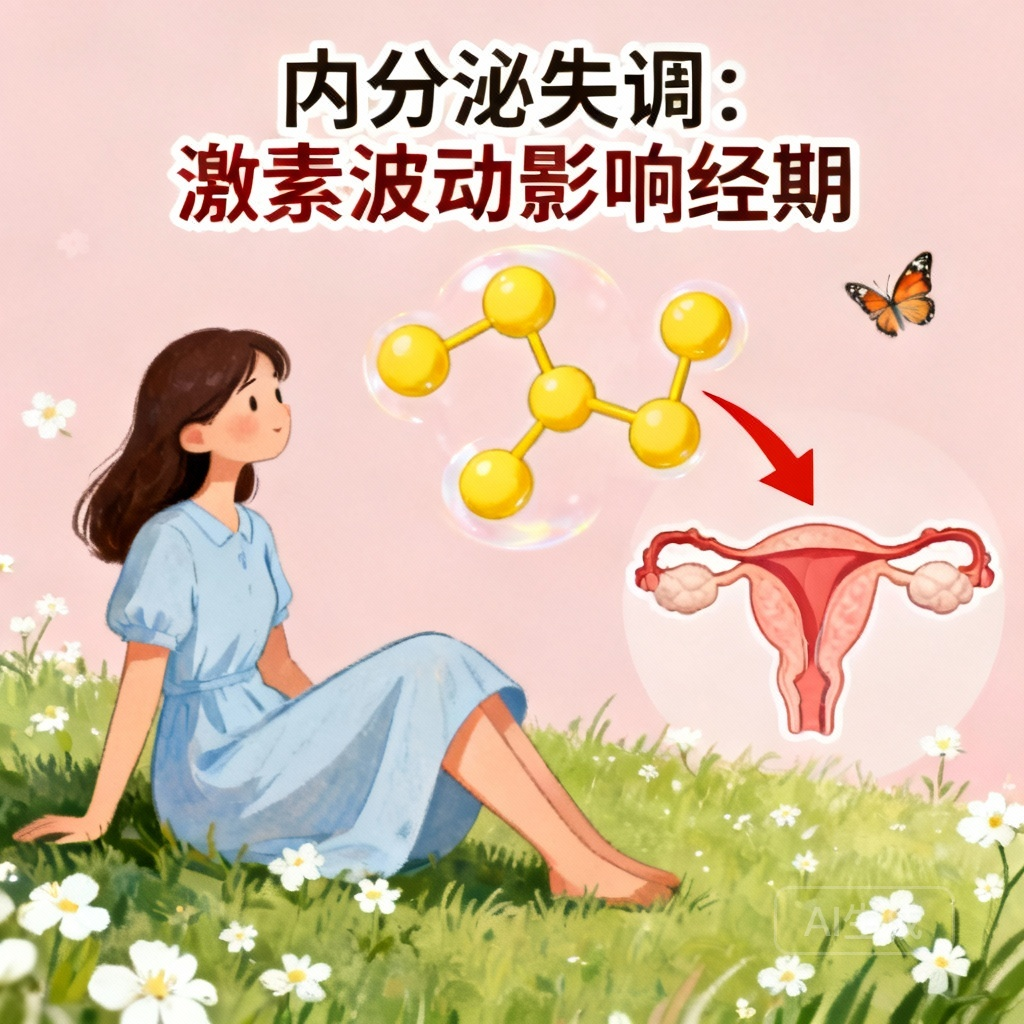 月经提前的原因 内分泌失调示意图