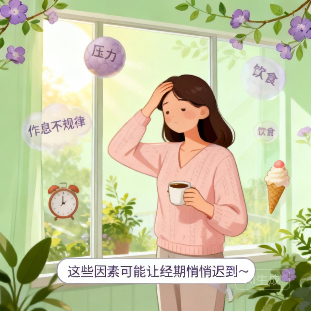 月经知识查询场景图:女性使用工具查询月经推迟正常范围
