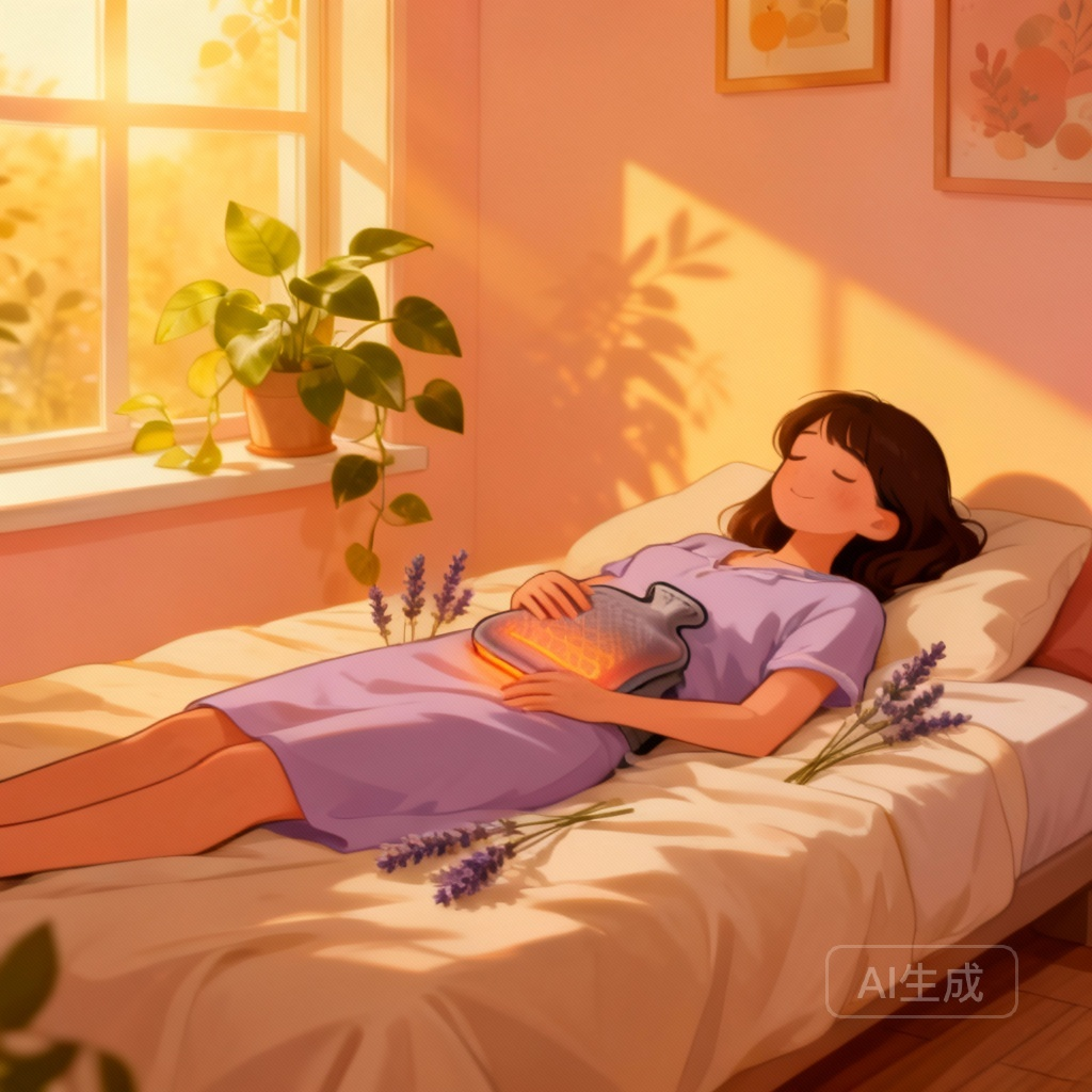 催月经方法当天见效果场景图:腹部按摩