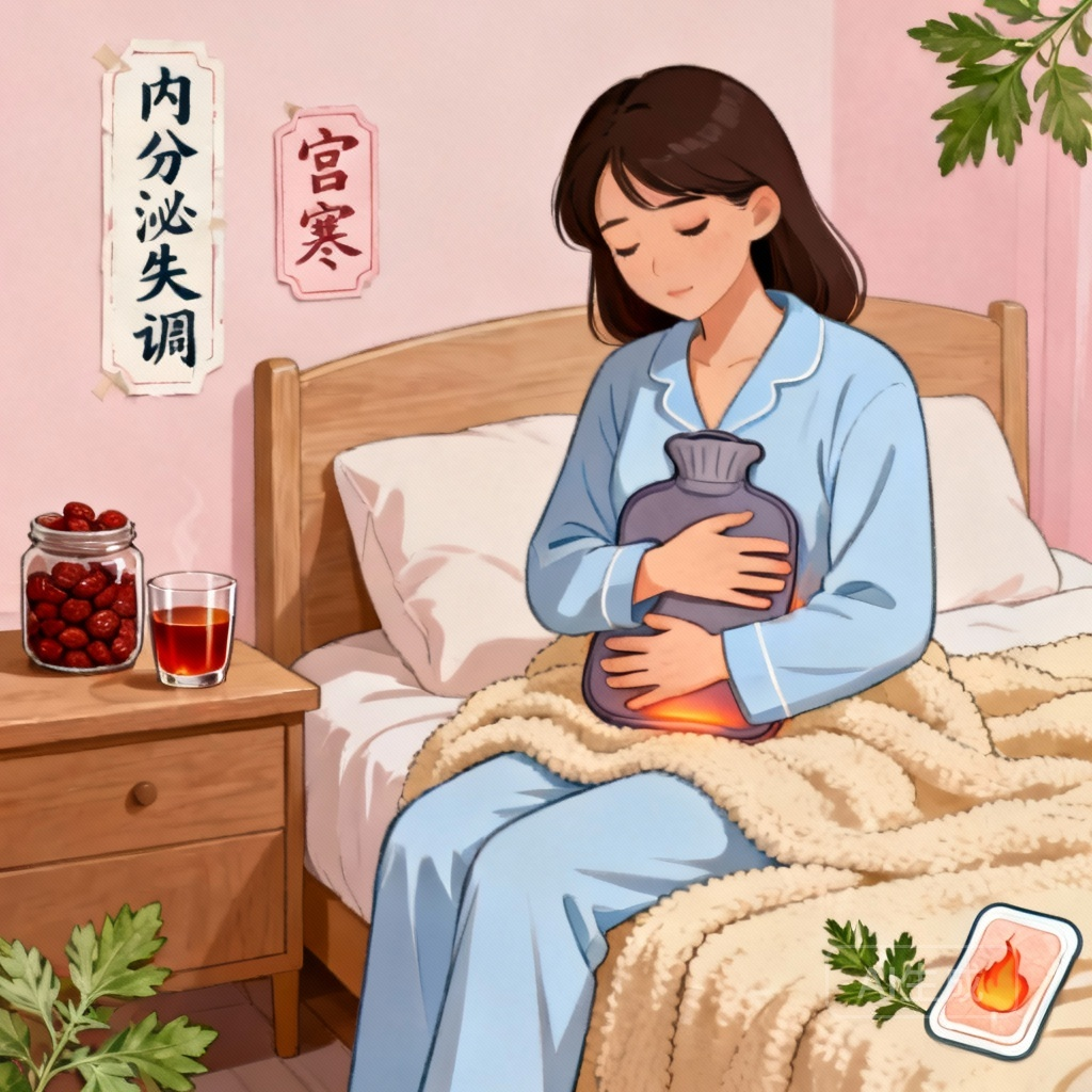 月经血块大又多 生理健康场景图：女性面对月经问题担忧的画面