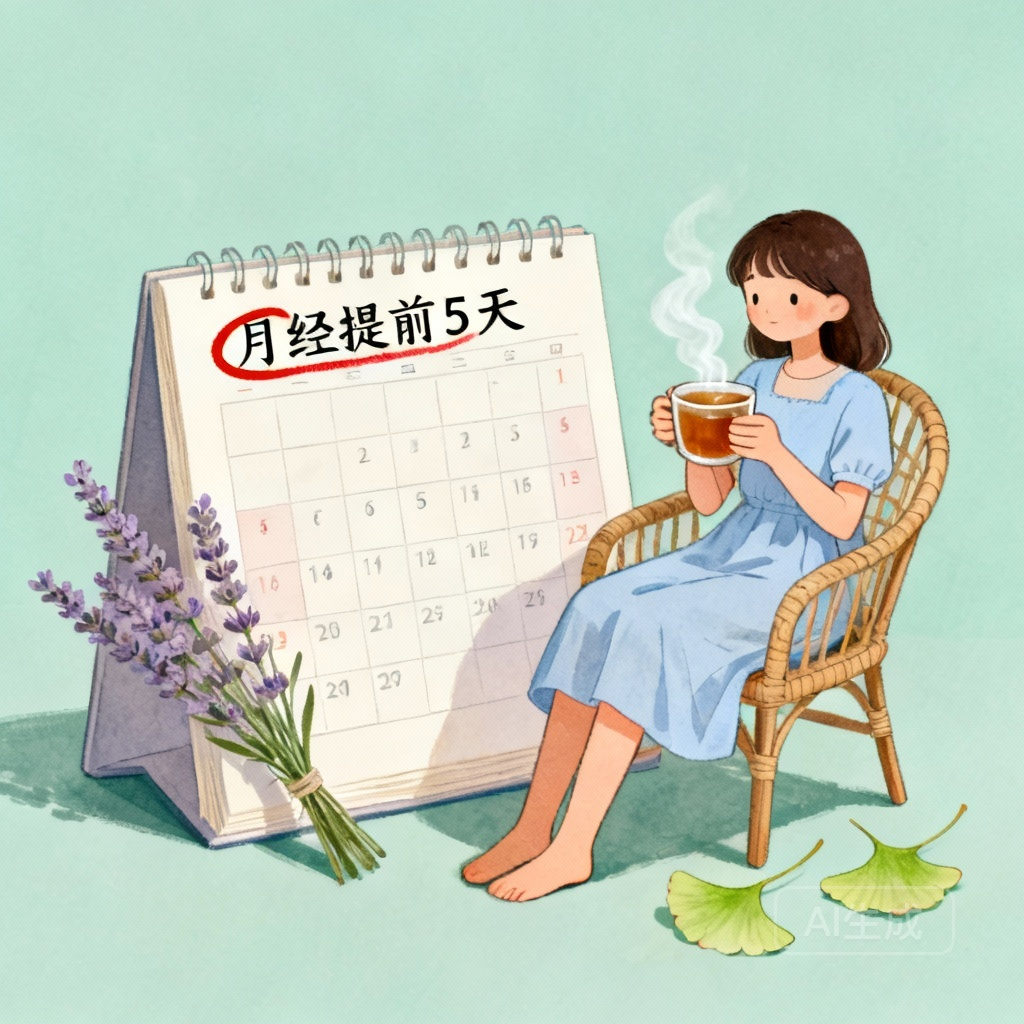 月经提前 内分泌因素图：黄体功能不全导致月经提前