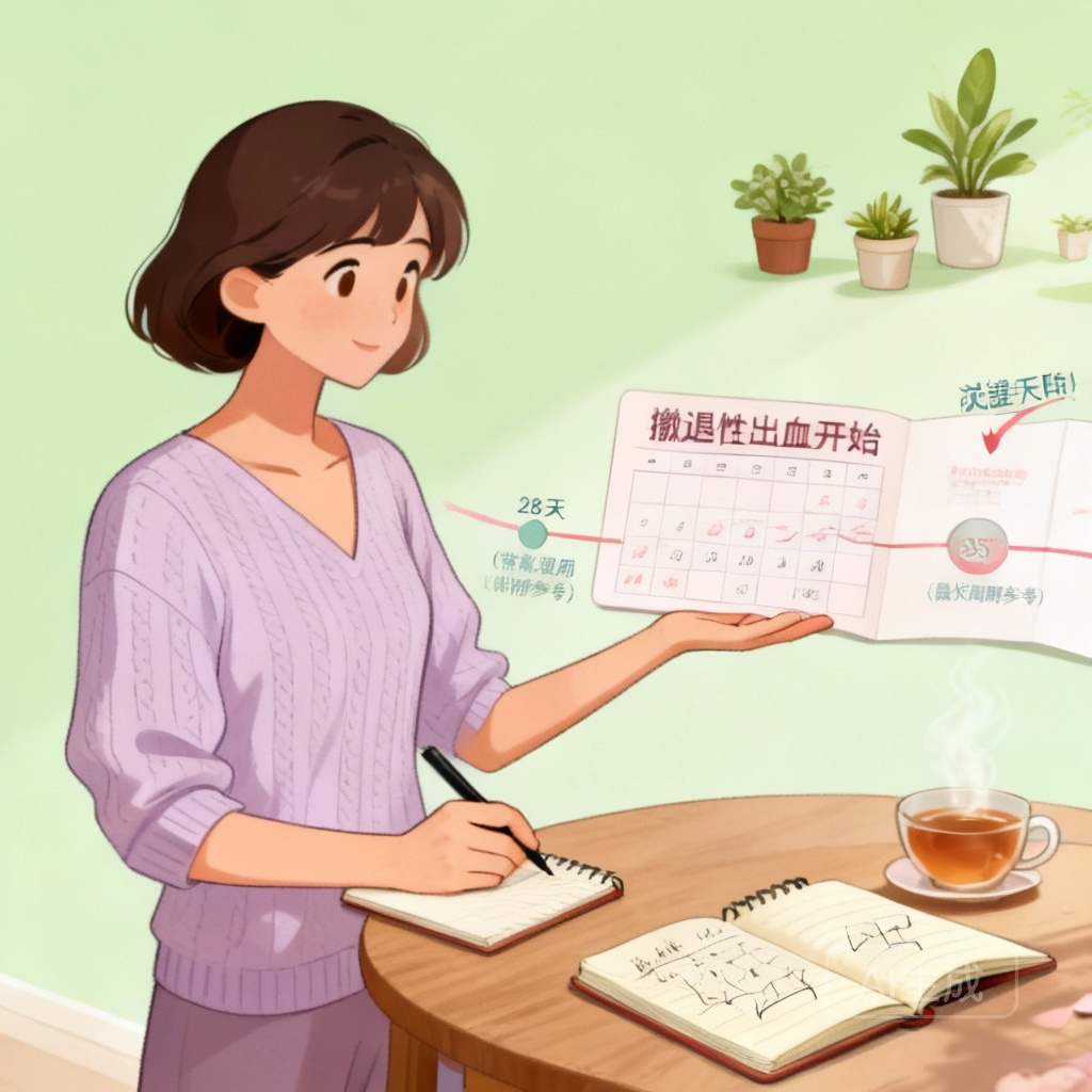 撤退性出血后月经推算 基础体温监测法示例图