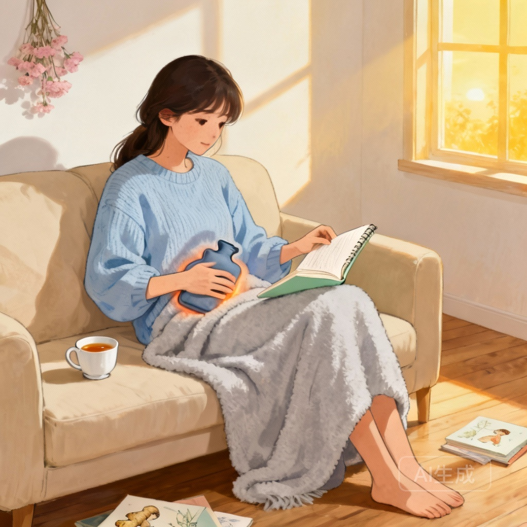 没来月经但是有少量血褐色 女性生理健康场景图