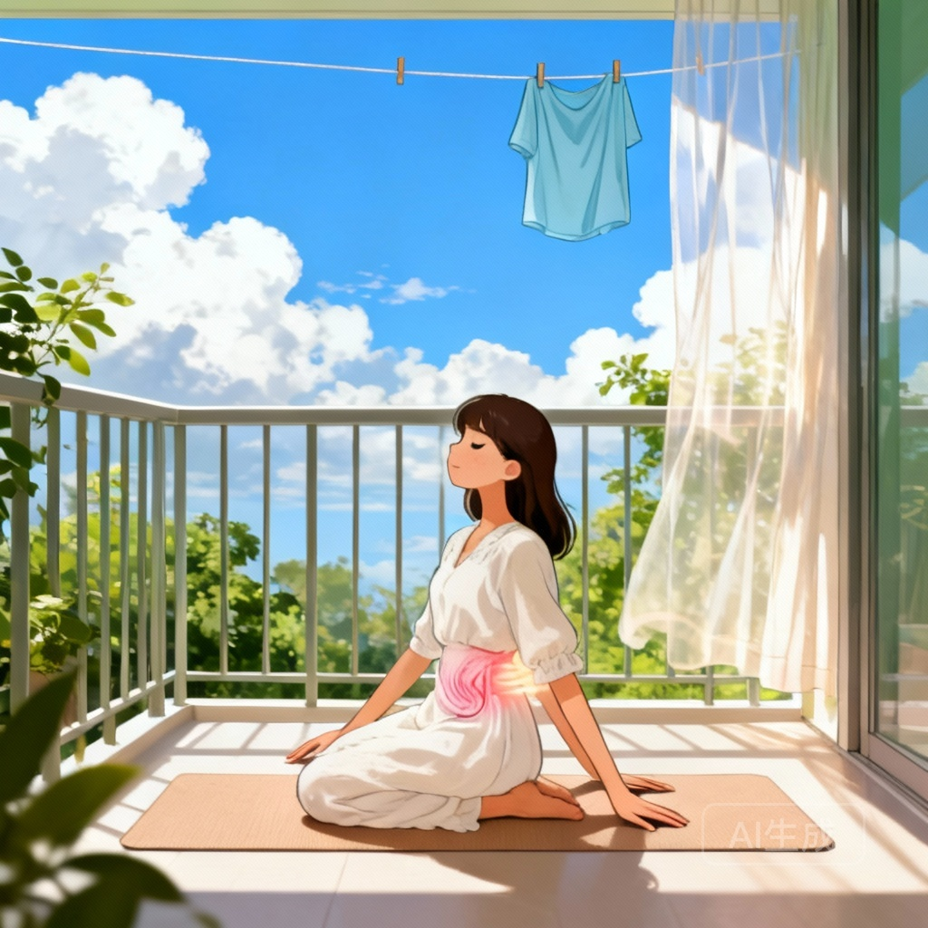 来月经腰酸痛生活习惯场景图：过度劳累与腰部受寒引发腰酸痛