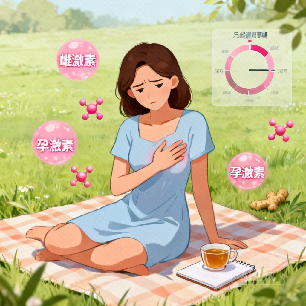 来月经前乳房胀痛怎么回事 生理因素场景图:女性体内激素变化导致乳房胀痛