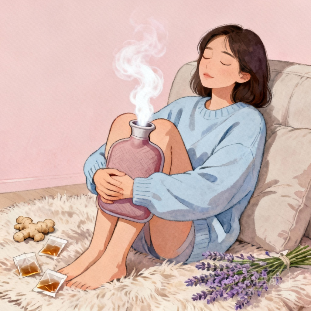 月经痛穴位按摩场景图:关元穴位置