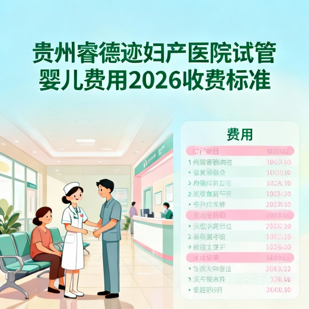 2026年贵州睿德迩妇产医院试管婴儿费用大概多少及收费标准揭秘