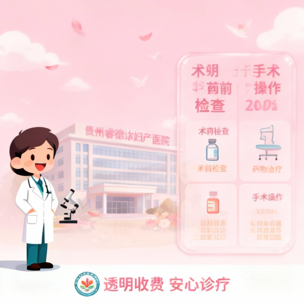 贵州睿德迩妇产医院试管婴儿费用2026收费标准场景图：费用明细图表