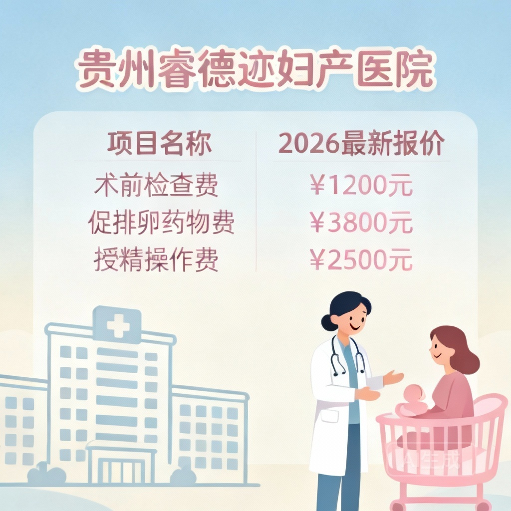 2026贵州睿德迩妇产医院人工授精费用明细最新报价3大揭秘
